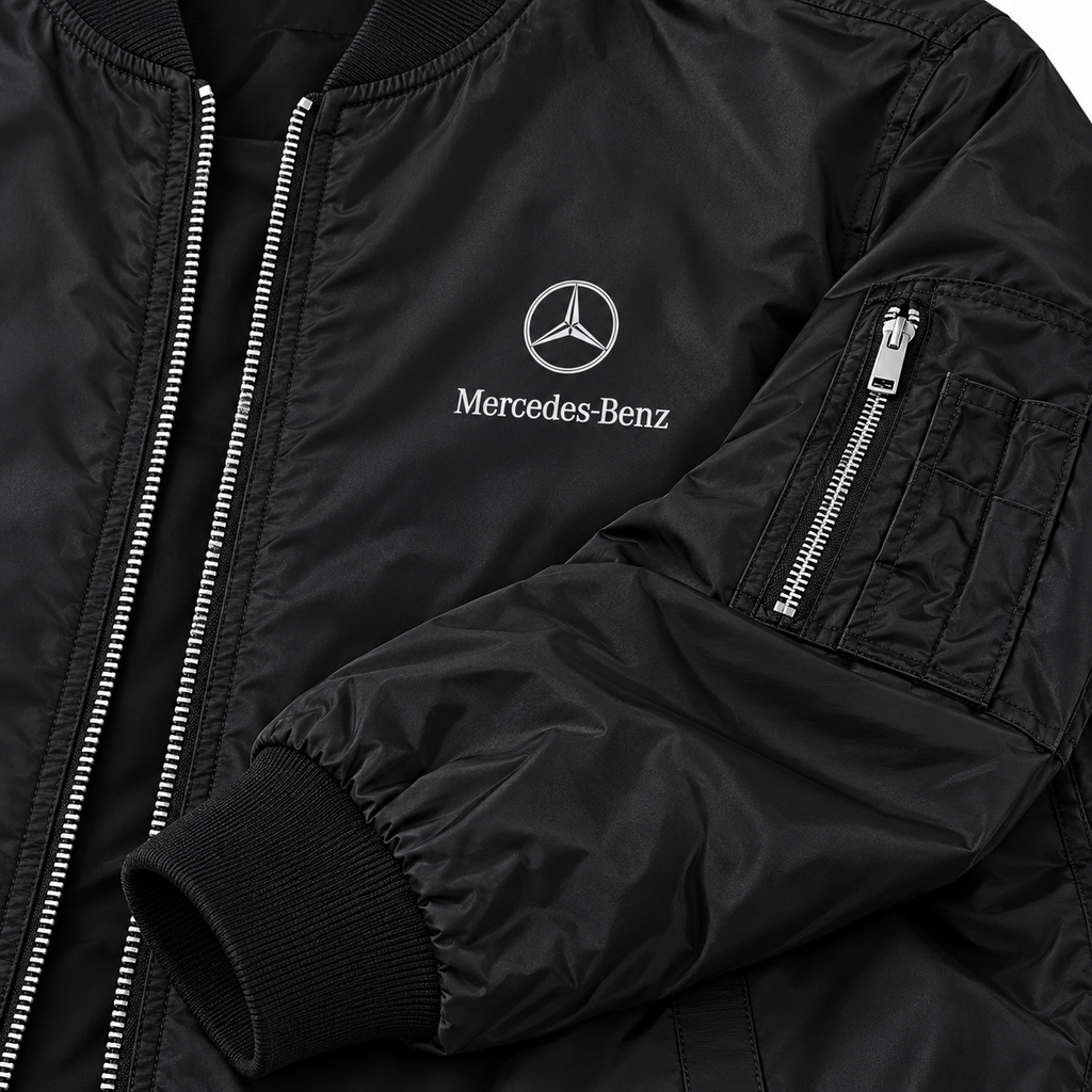 Mercedes-Benz Luxury bomber jacket | Black | Sleeve detail