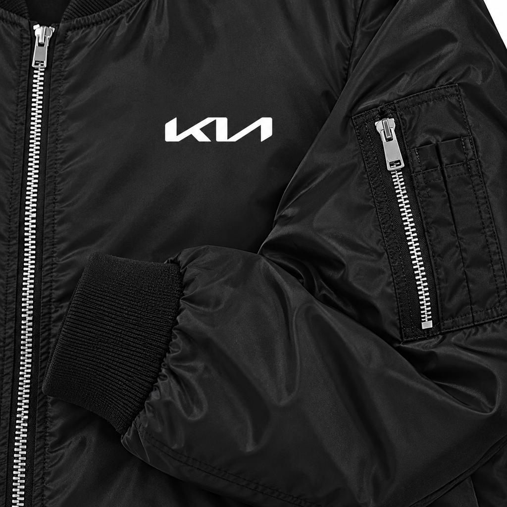 Kia bomber jacket | Black | Sleeve detail