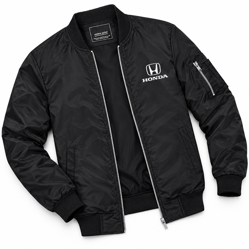 Honda Motorsport bomber jacket | Black | Flat lay
