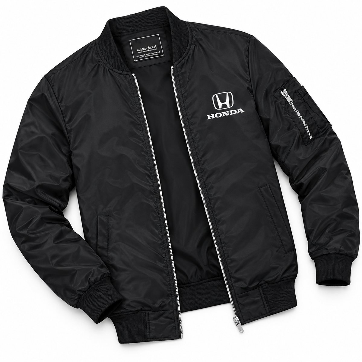 Honda Motorsport bomber jacket | Black | Flat lay