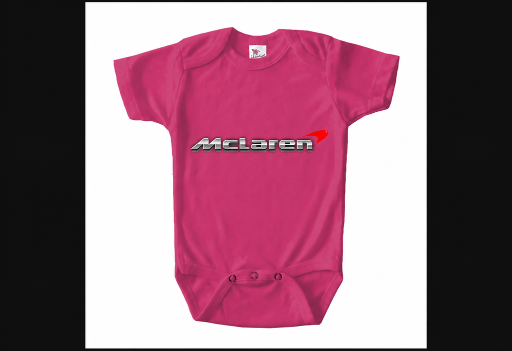 McLaren baby onesie | Pink | corrected red swoosh
