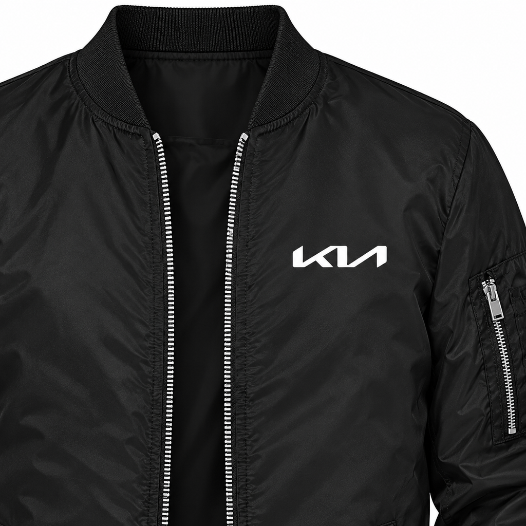 Kia bomber jacket | Black | Chest detail