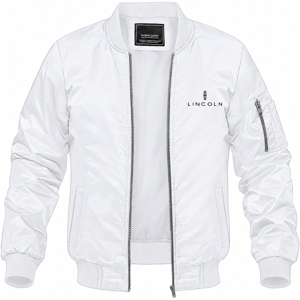 Lincoln bomber jacket | White | Front