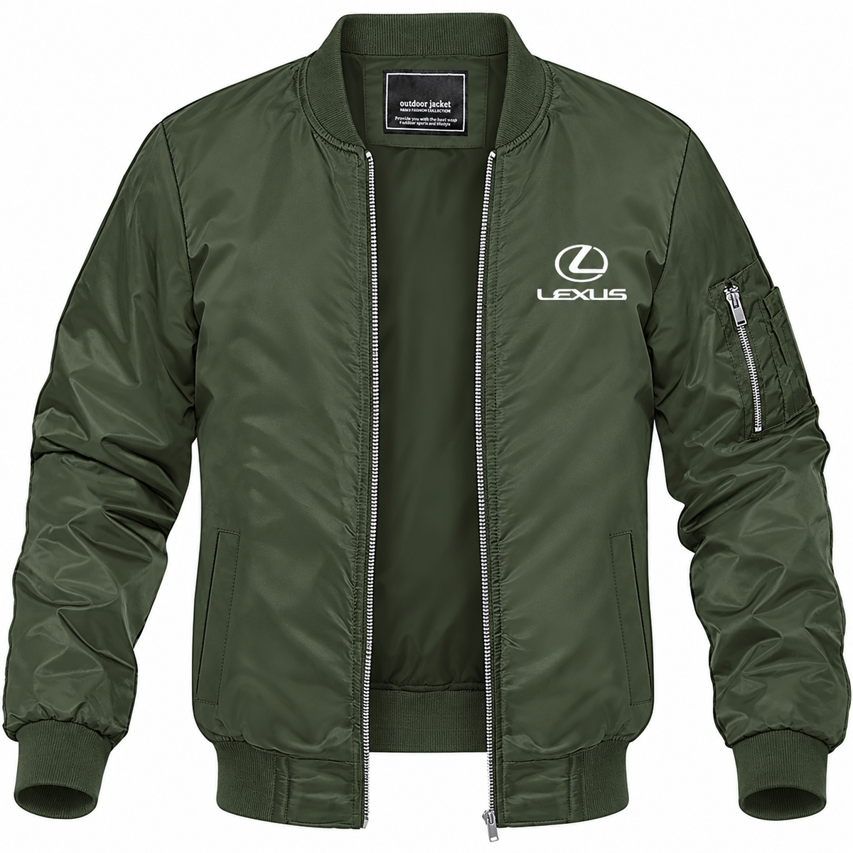 Lexus bomber jacket | Army Green | Front