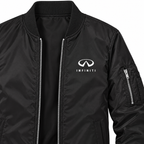 Infiniti Luxury bomber jacket | Black | Chest detail