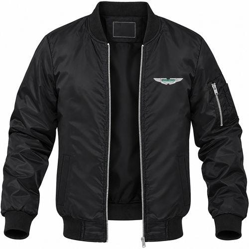 Men's Aston Martin Car Lightweight Bomber Jacket Windbreaker Softshell Varsity Jacket Coat