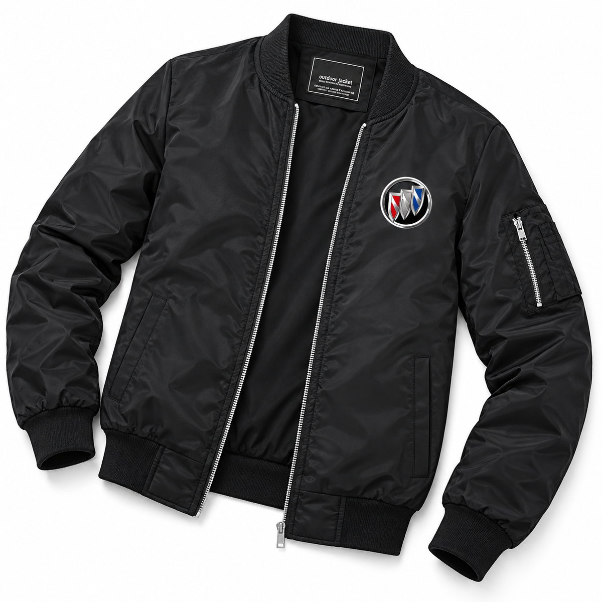 Buick Motorsports bomber jacket | Black | Flat lay