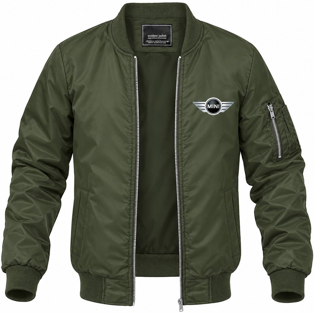 Mini Cooper bomber jacket | Army Green | Front
