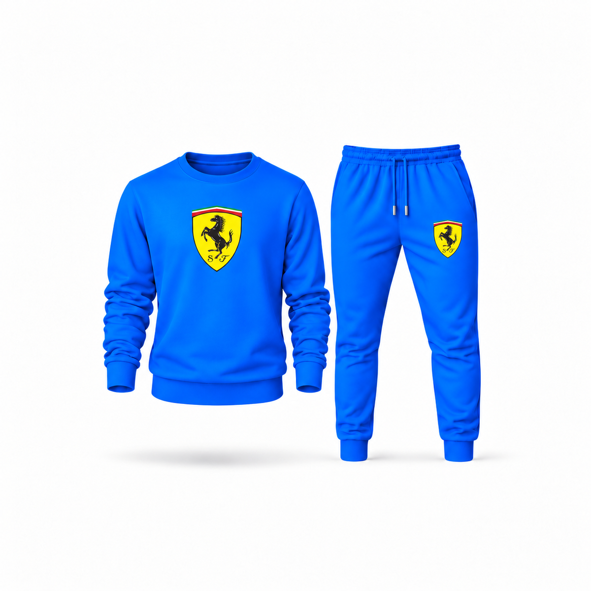 Men's Ferrari Sweatshirt Joggers Set | Color: Azure | Main