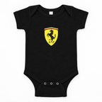 Ferrari Motorsport Car Baby Romper Onesie | Color: Black | Image 4