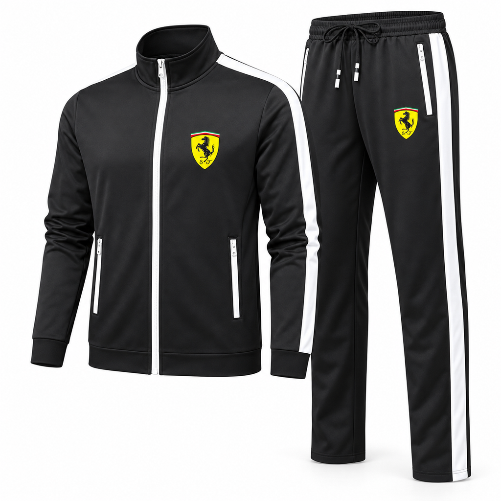 Men's Ferrari Motorsports Car Dri-Fit TrackSuit | Color: Black | Image 2