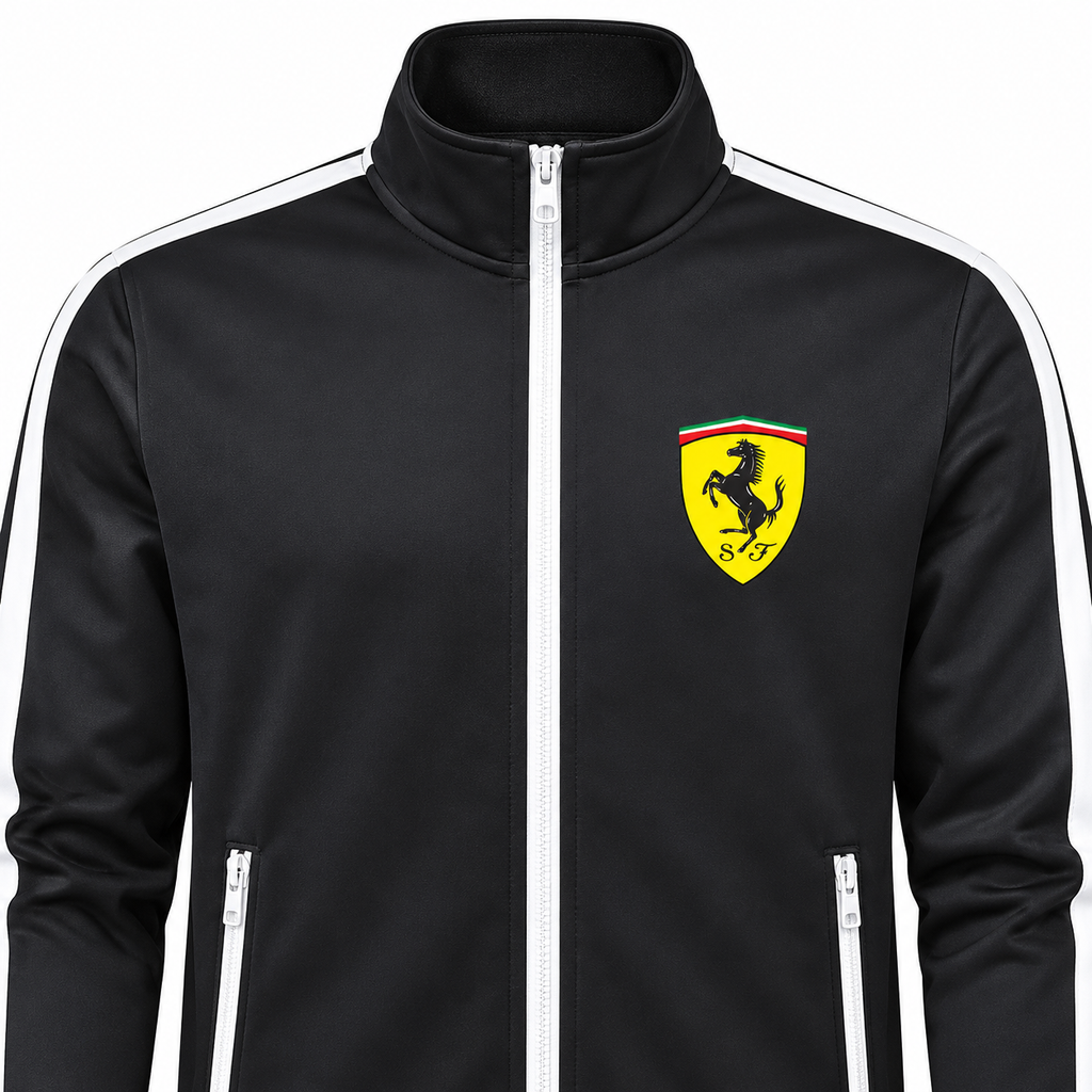 Men's Ferrari Motorsports Car Dri-Fit TrackSuit | Color: Black | Image 3