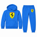 Ferrari youth hoodie jogger set, Blue, Youth Large ages 10–12