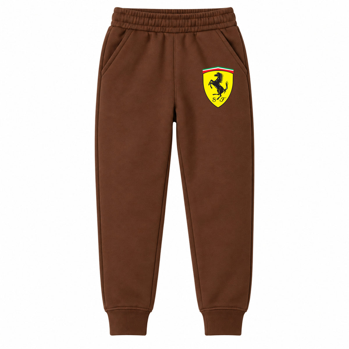 Ferrari youth jogger sweatpants in Brown, Youth Large ages 10–12