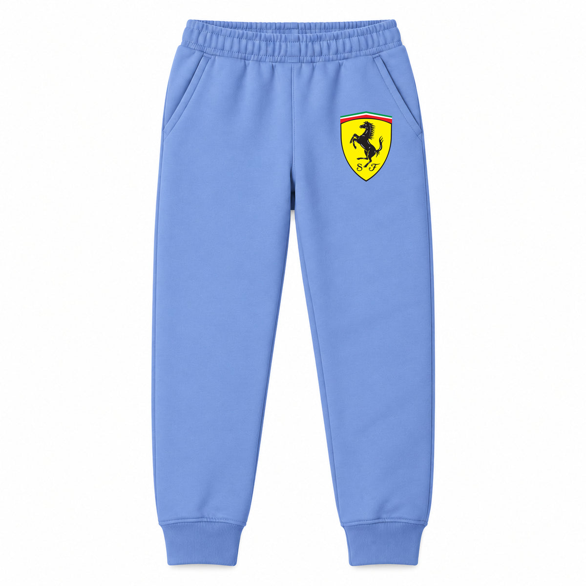 Ferrari youth jogger sweatpants in Carolina Blue, Youth Large ages 10–12