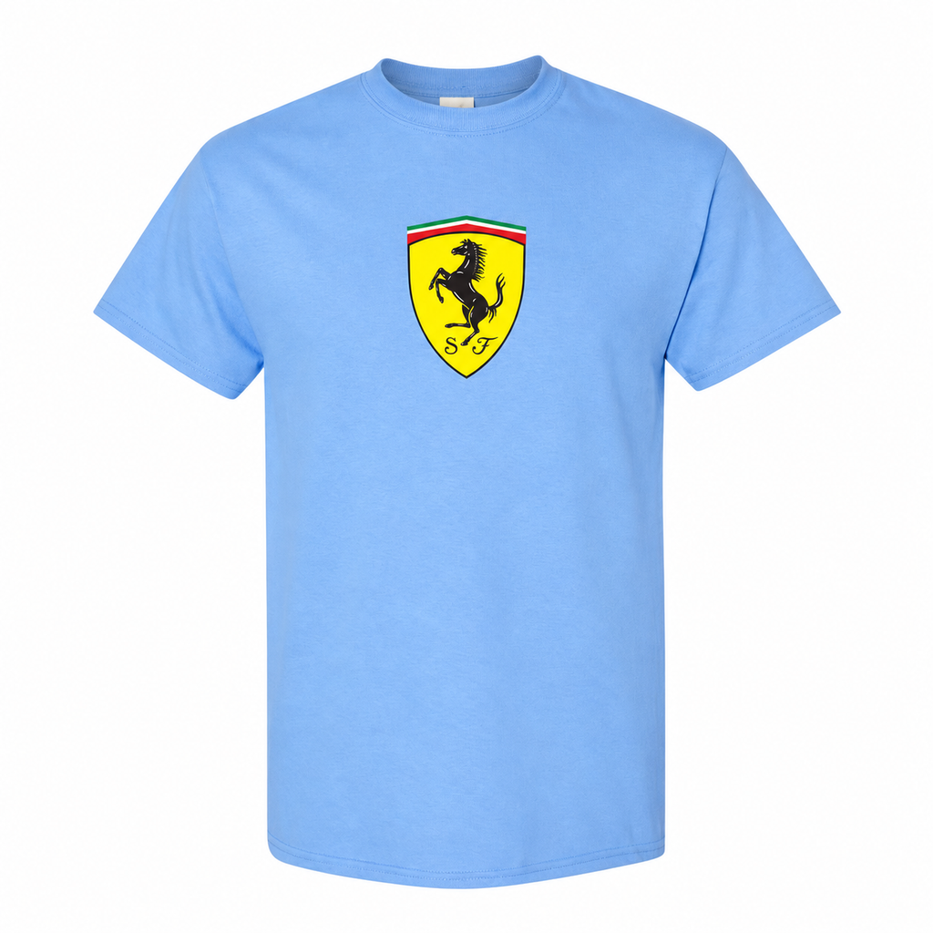 Ferrari cotton T-shirt Sky Blue front