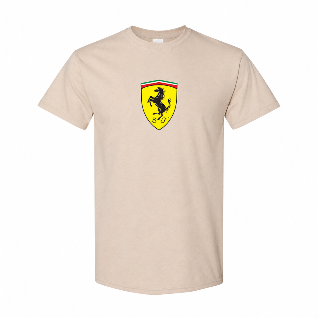 Ferrari cotton T-shirt Tan front