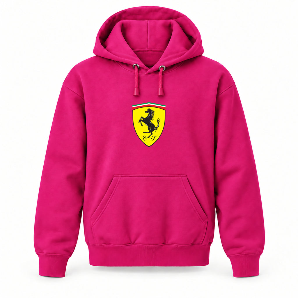 Ferrari - Youth Large Hoodie (Ages 10–12) | Color: Hot Pink