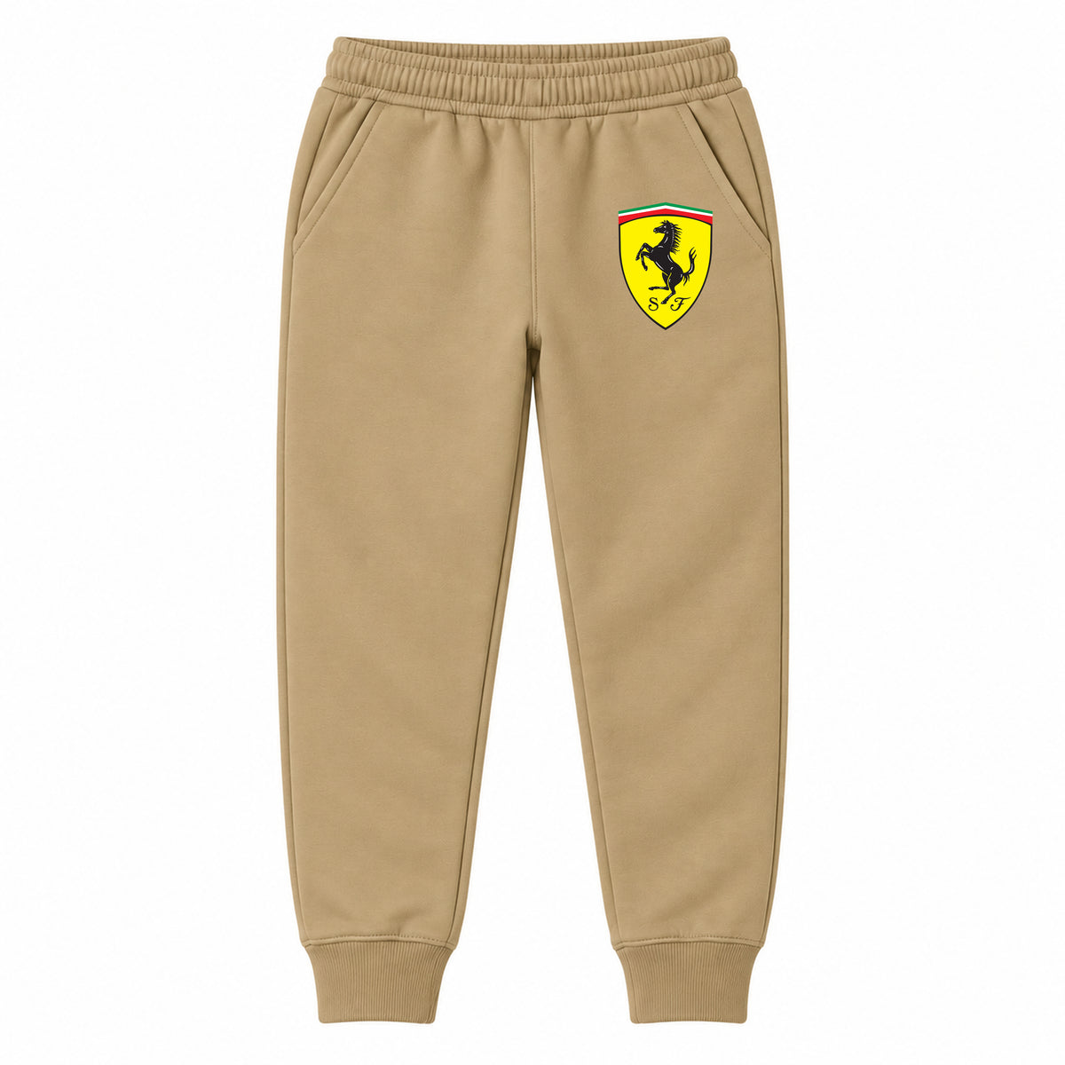 Ferrari youth jogger sweatpants in Khaki, Youth Large ages 10–12