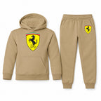 Ferrari youth hoodie jogger set, Khaki, Youth Large ages 10–12