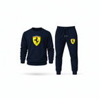 Men's Ferrari Sweatshirt Joggers Set | Color: Navy | Main