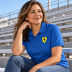 Men’s Ferrari Motorsport Car Dry Blend Polo | Color: Blue | Image 5