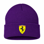 Men's Ferrari Beanie Hat — Purple — clean front main