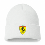 Men's Ferrari Beanie Hat — White — clean front main
