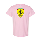 Youth Kids Ferrari Car Cotton T-Shirt | Color: Pink | Main