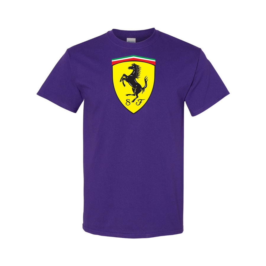 Youth Kids Ferrari Car Cotton T-Shirt | Color: Purple | Main