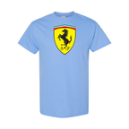 Youth Kids Ferrari Car Cotton T-Shirt | Color: Sky Blue | Main
