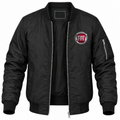 Fiat bomber-zip Black front left-chest heat transfer