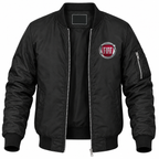 Fiat bomber-zip Black front left-chest heat transfer