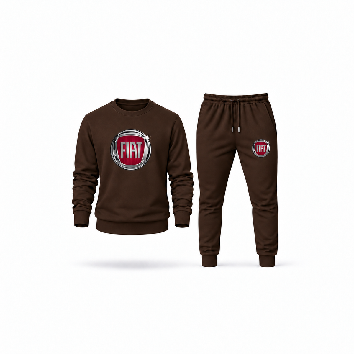Men's Fiat Sweatshirt Joggers Set | Color: Brown | Main