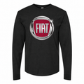 Men's Fiat cotton long sleeve T-shirt Black front