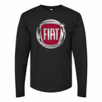 Men's Fiat cotton long sleeve T-shirt Black front