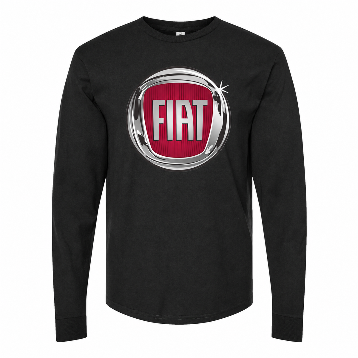 Men's Fiat cotton long sleeve T-shirt Black front