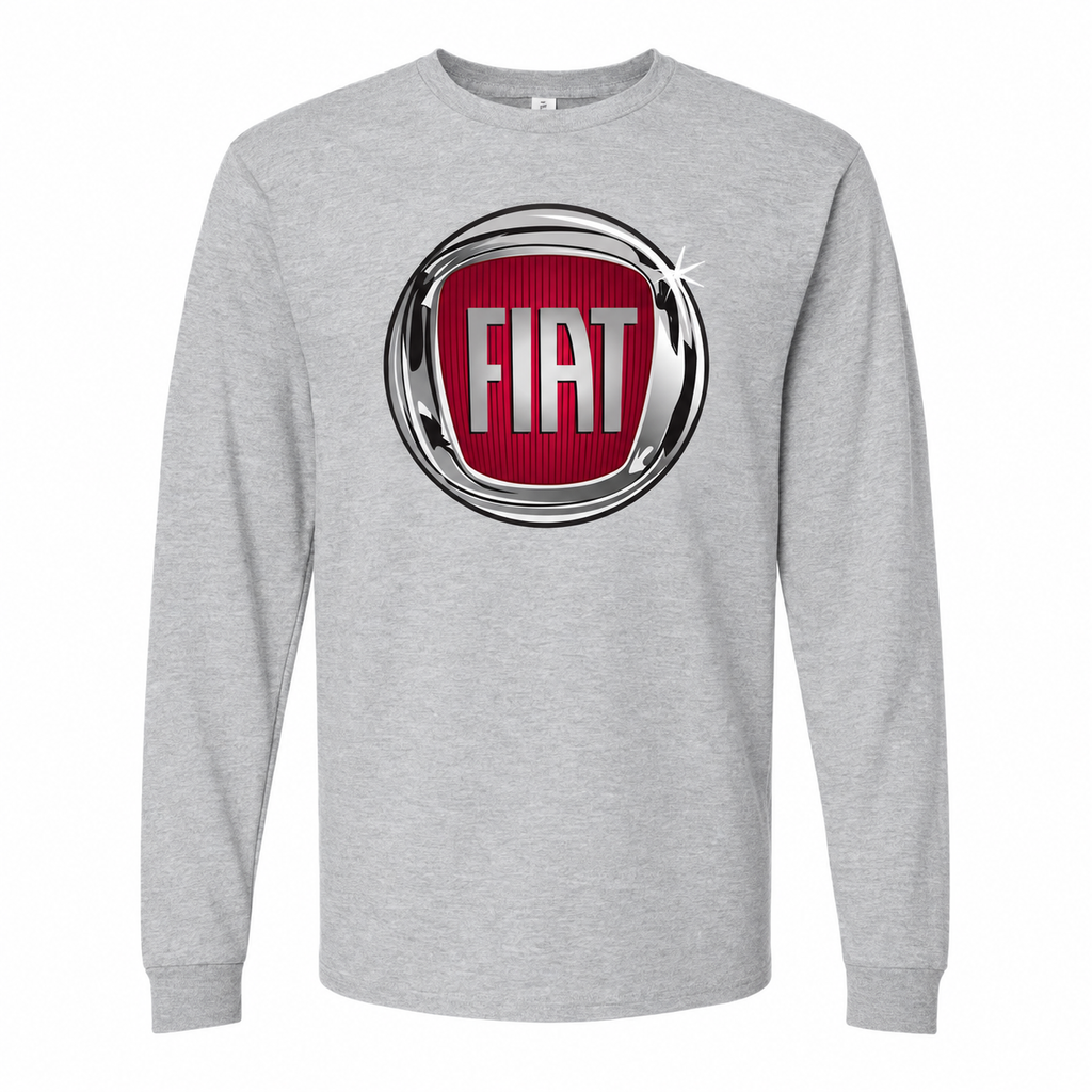 Men's Fiat cotton long sleeve T-shirt Grey front