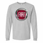 Men's Fiat cotton long sleeve T-shirt Grey front