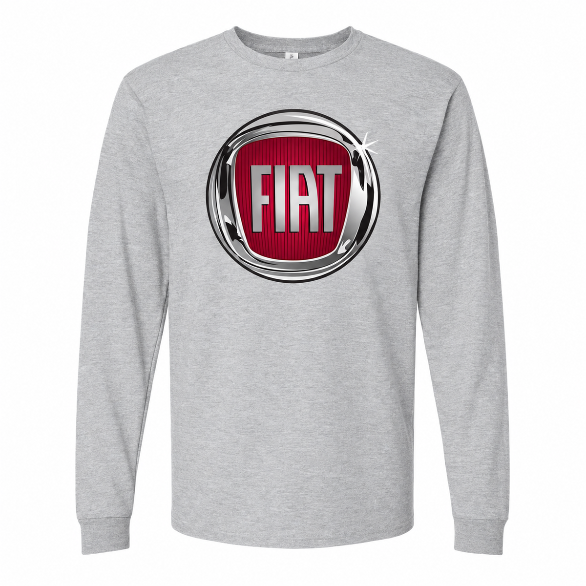 Men's Fiat cotton long sleeve T-shirt Grey front