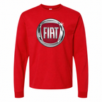 Men's Fiat cotton long sleeve T-shirt Red front