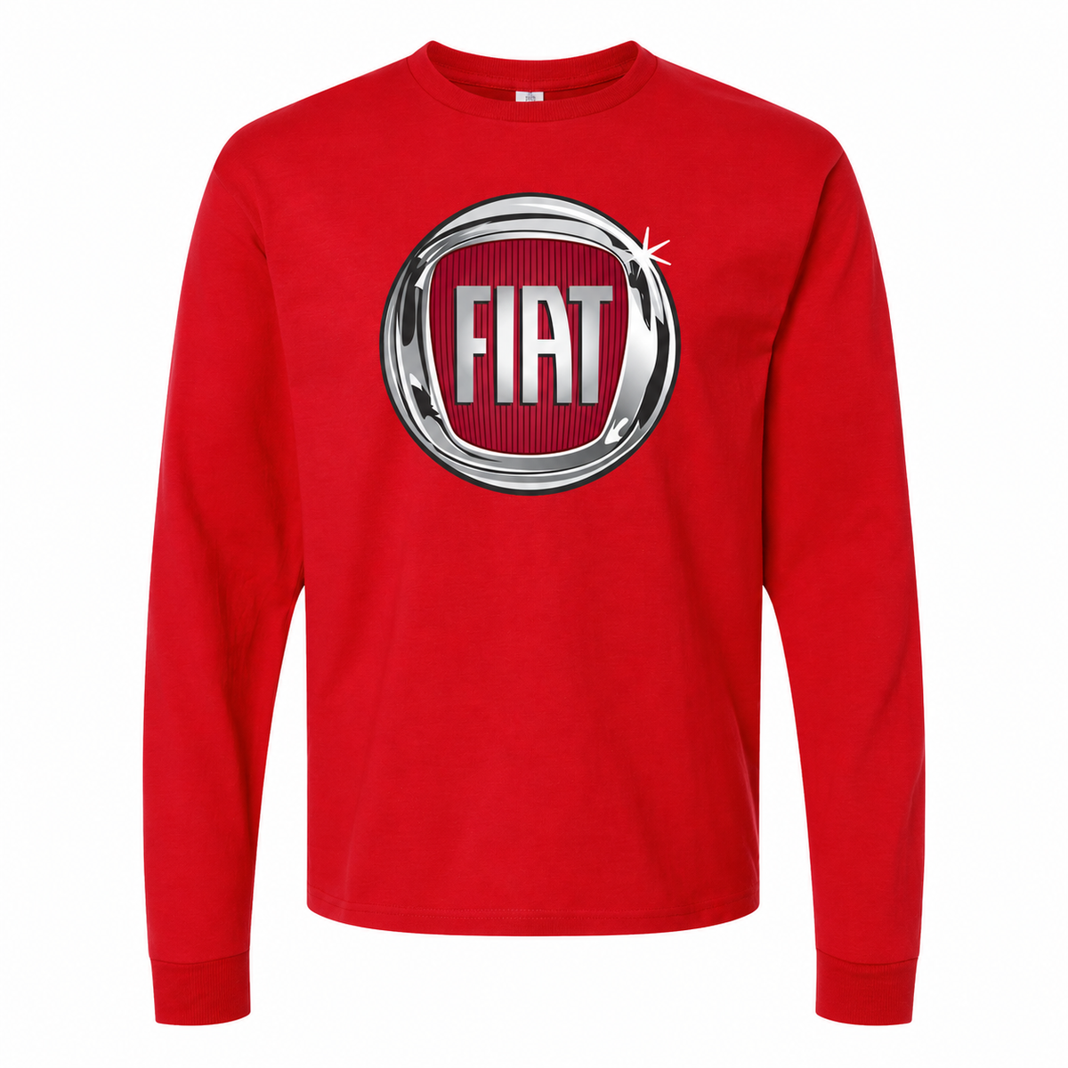 Men's Fiat cotton long sleeve T-shirt Red front
