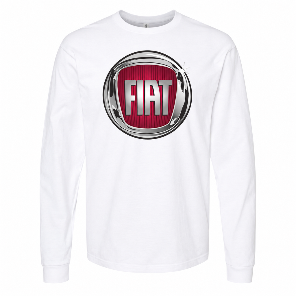 Men's Fiat cotton long sleeve T-shirt White front
