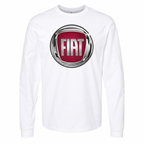 Men's Fiat cotton long sleeve T-shirt White front