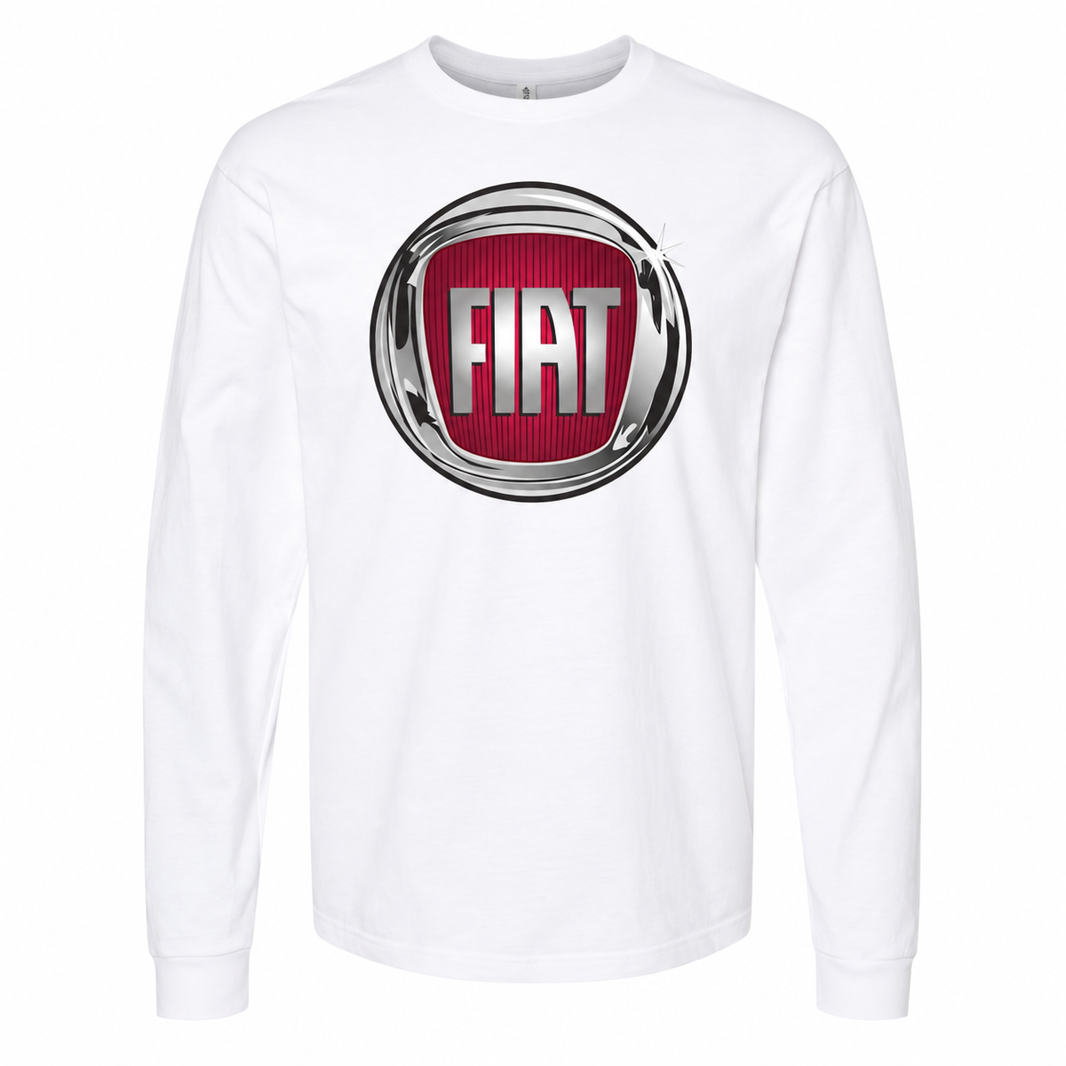 Men's Fiat cotton long sleeve T-shirt White front