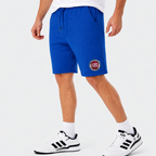 Fiat fleece shorts Blue front logo near left hem