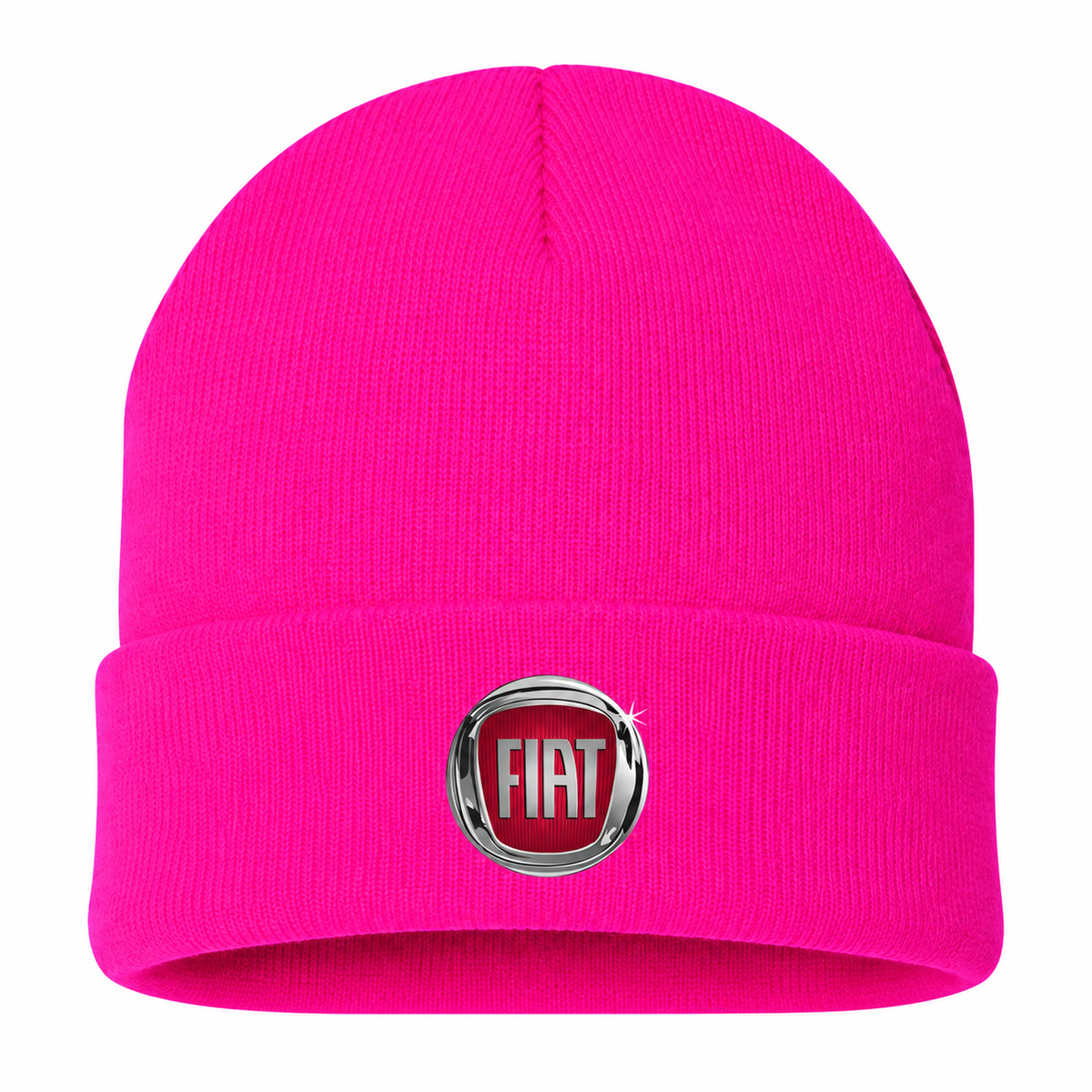 Men's Fiat Beanie Hat — Hot Pink — clean front main
