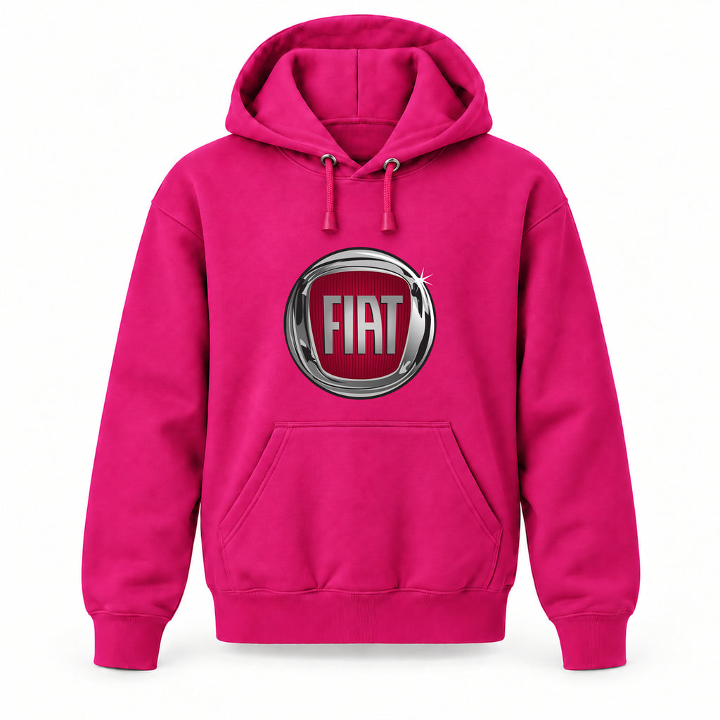 Fiat - Youth Large Hoodie (Ages 10–12) | Color: Hot Pink