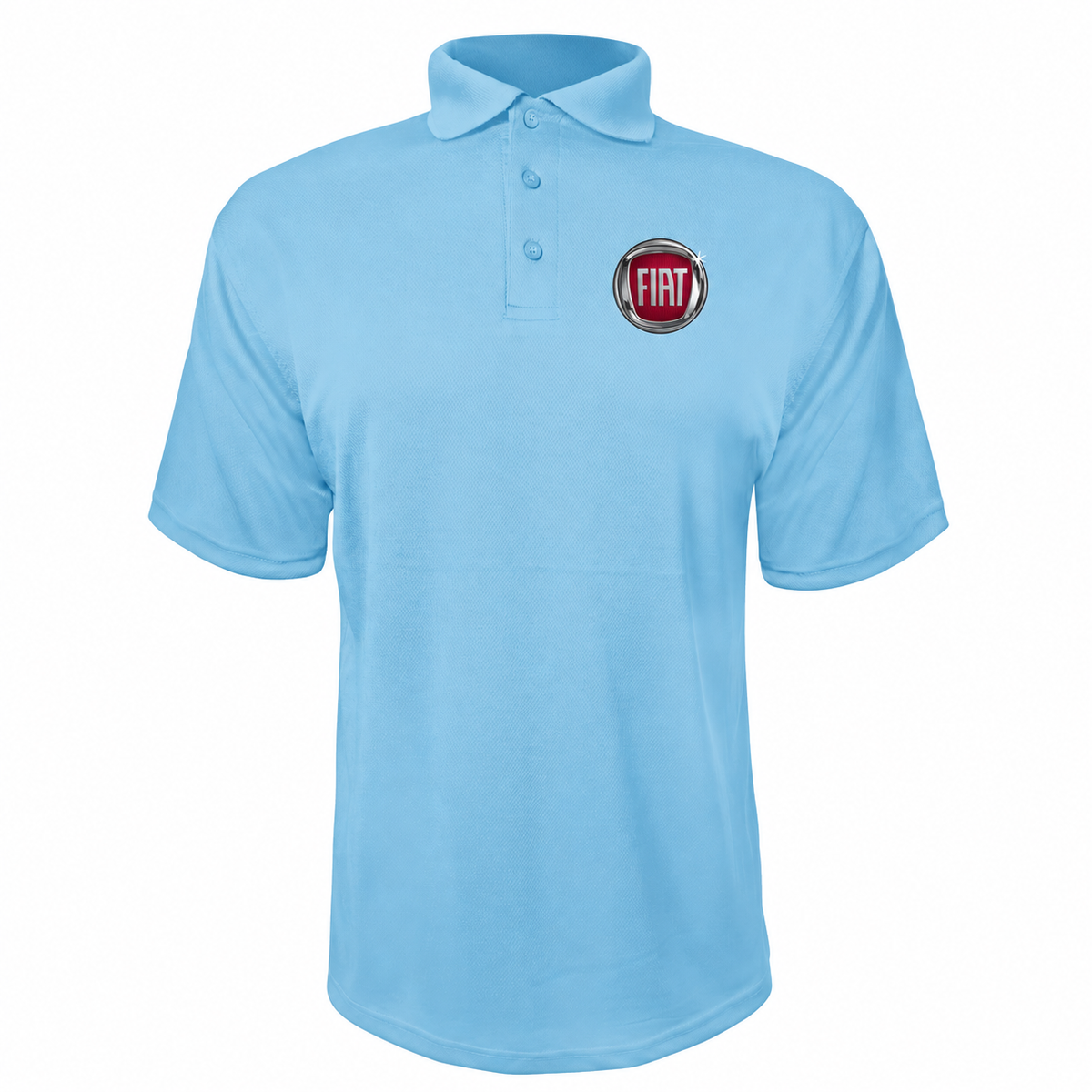 Fiat polyester polo — Carolina Blue — source logo on left chest