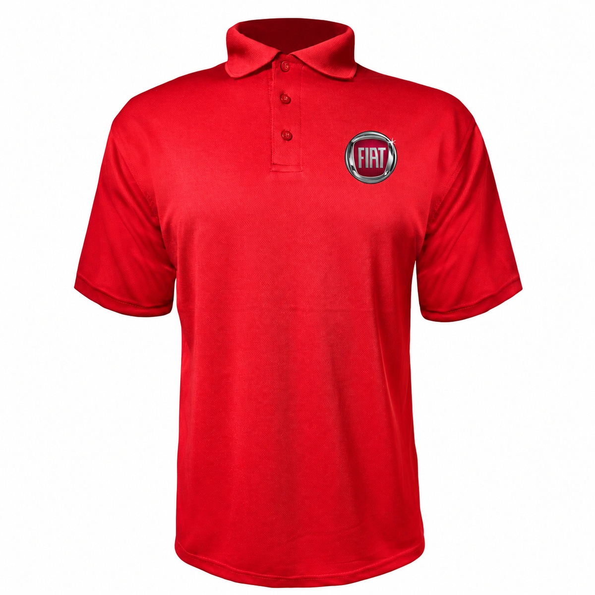 Fiat polyester polo — Red — source logo on left chest